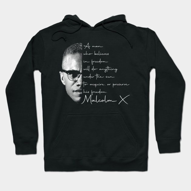 Malcolm X Freedom Hoodie by FurryBallBunny